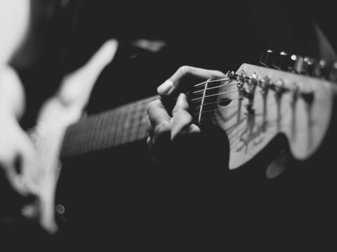 Playing on a Guitar